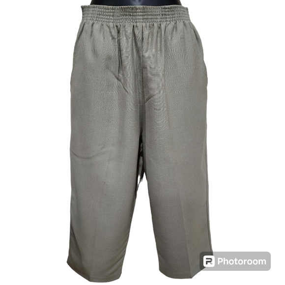 Covington Womens Tan Casing Waistband with Pockets Crop Pants Size 8P - Picture 1 of 10